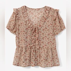 PaperMoon Sheer Lace Western Top Boho Festival Blouse Size S